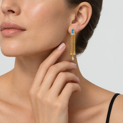 Colette Gold Heart Drop Earrings