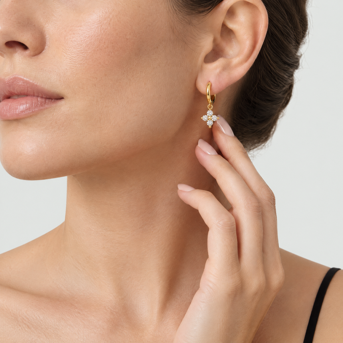 Elodie Clover Charm Earrings