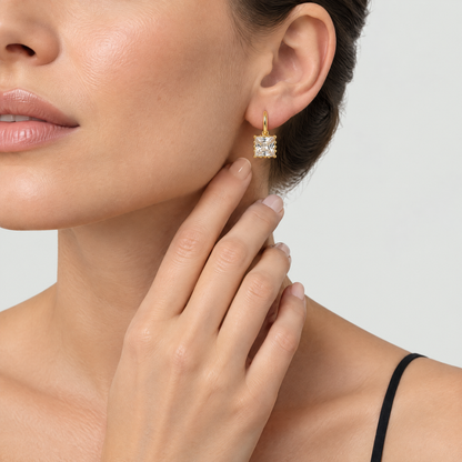 Elise Gold Crystal Earrings