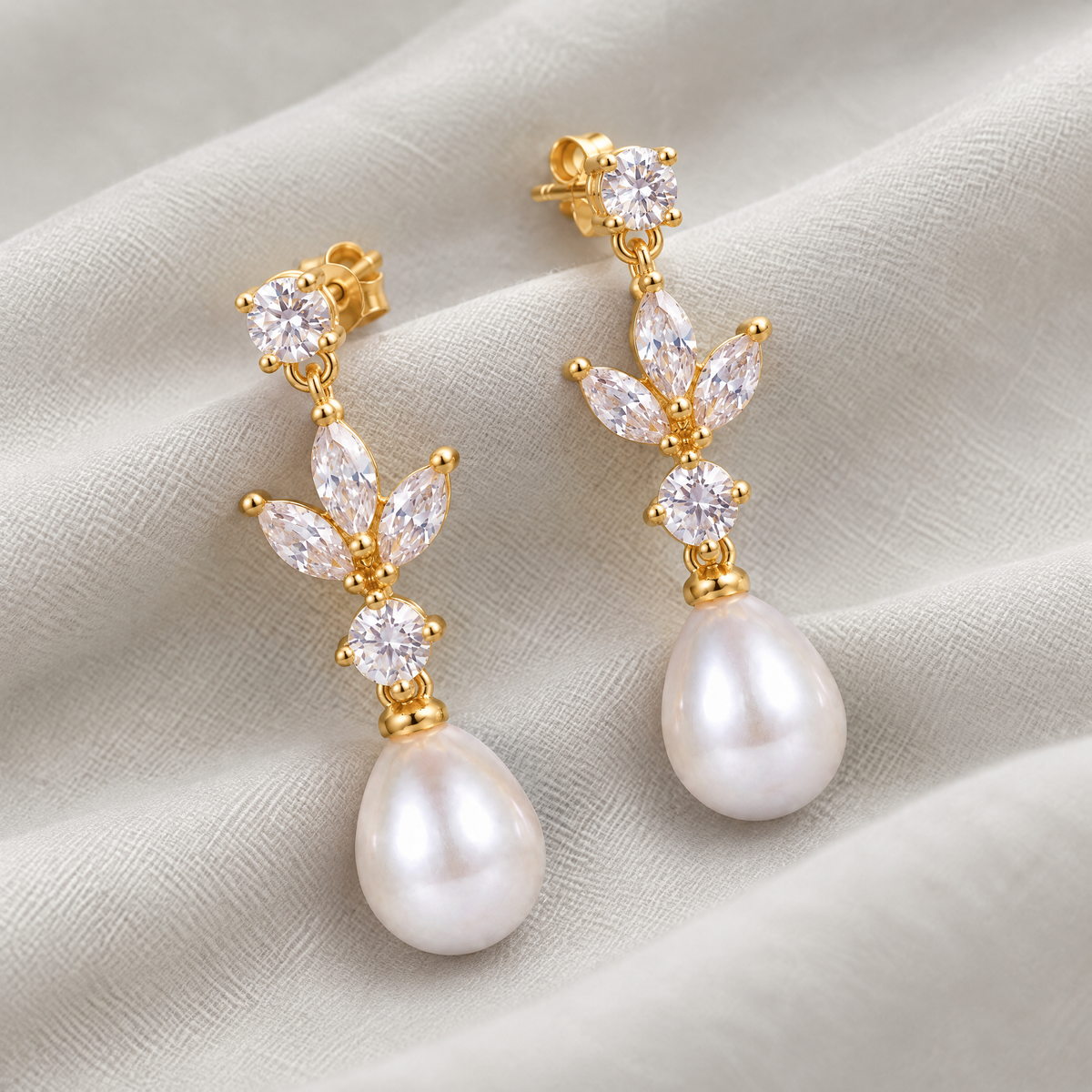 Blair Gold Pearl Drop Earrings