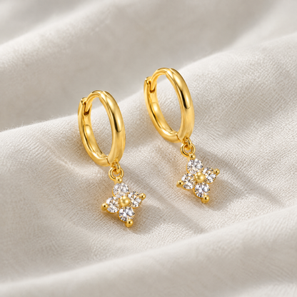 Elodie Clover Charm Earrings