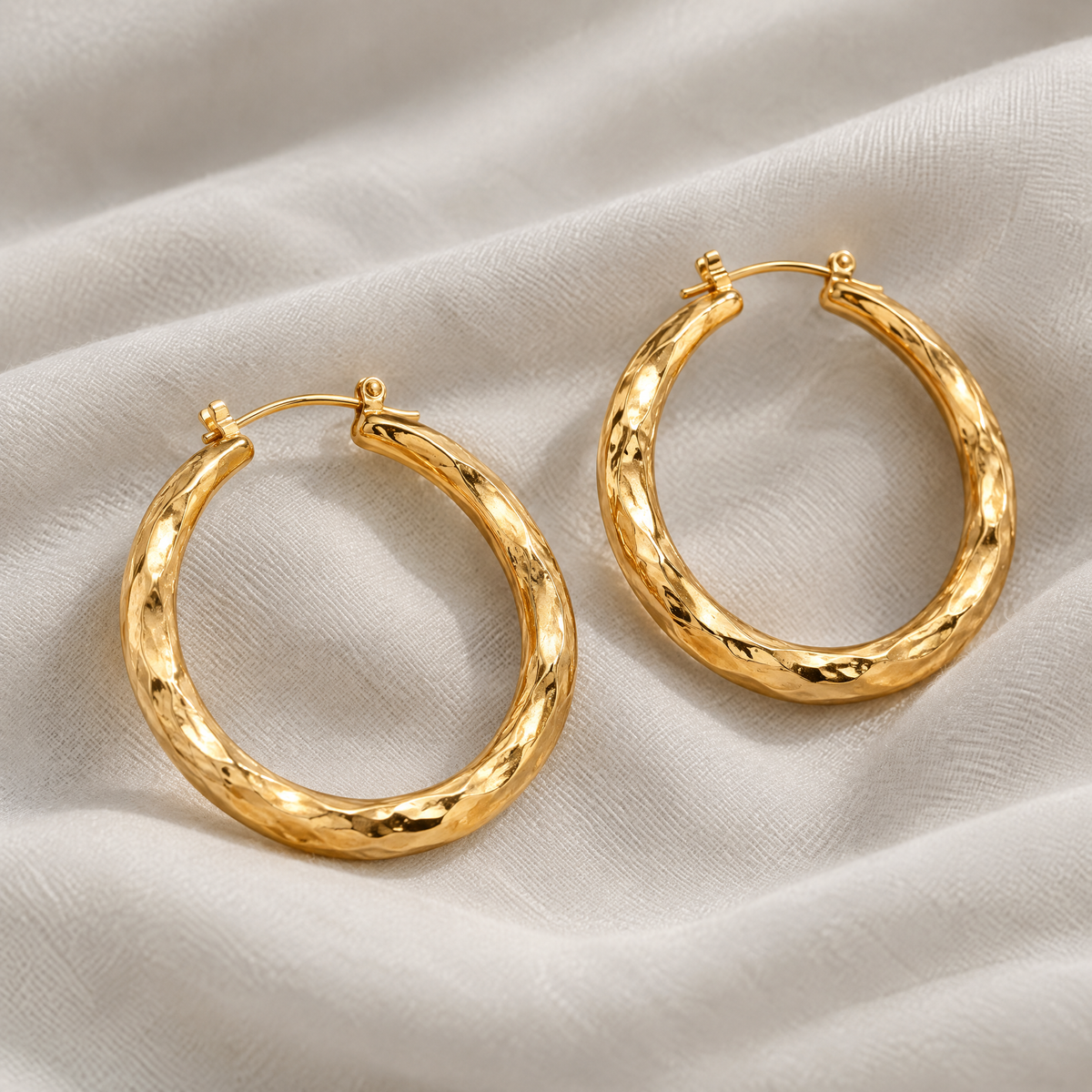 Aurelie Polished Gold Hoop Earrings