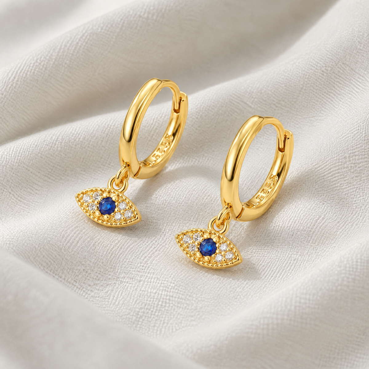 Liora Evil Eye Huggie Earrings