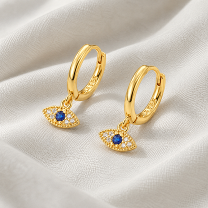 Liora Evil Eye Huggie Earrings