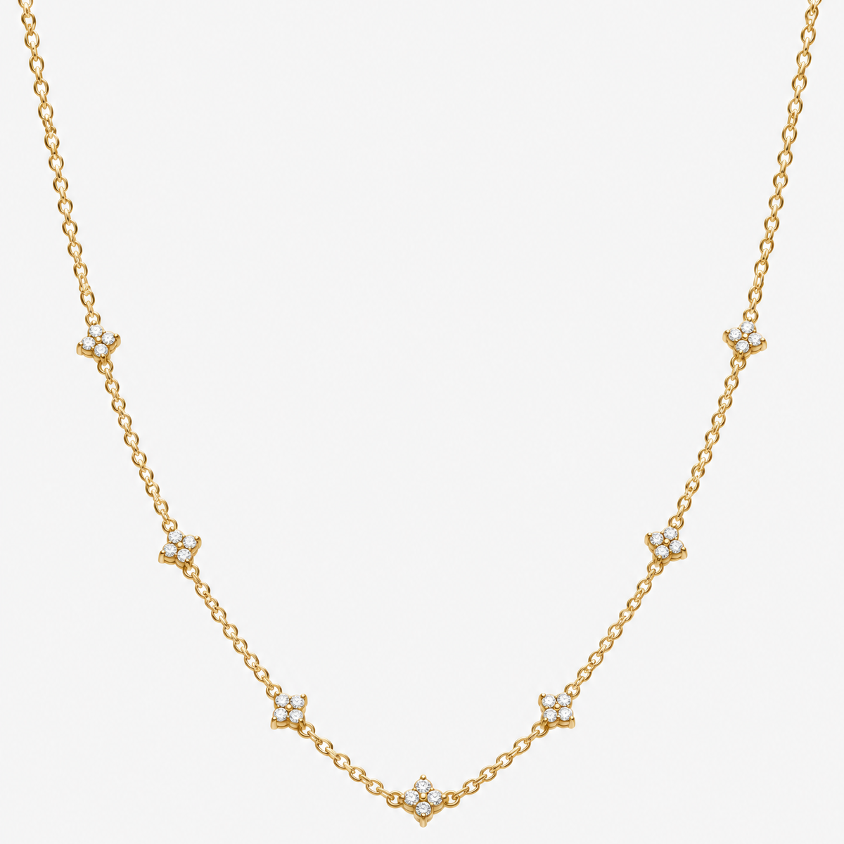 Lina Dainty Station Necklace