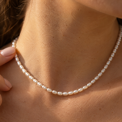 Elowen Gold Pearl Pendant Necklace