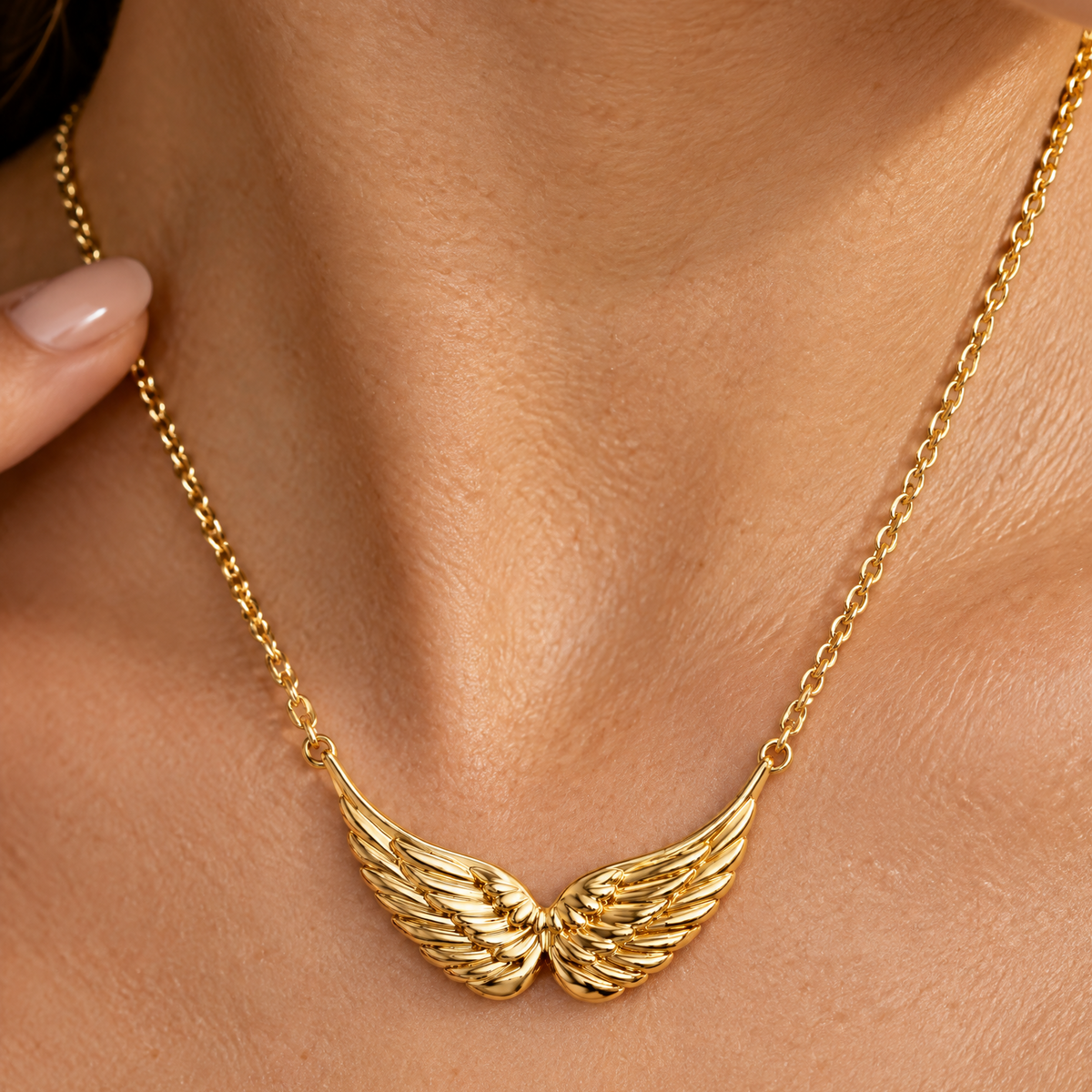 Angel Wing Gold Necklace