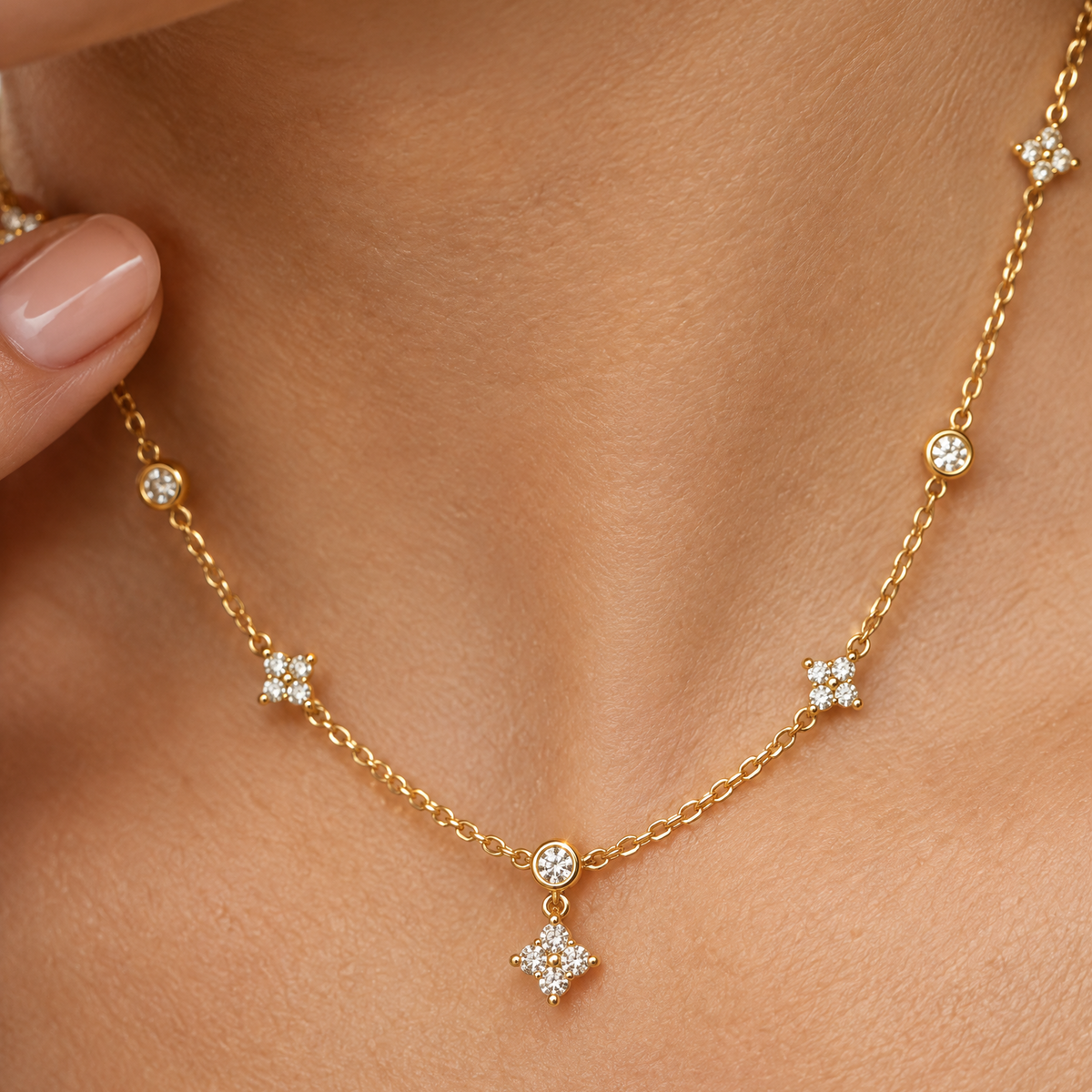 Ivy Dainty Zircon Necklace