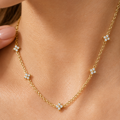 Lina Dainty Station Necklace