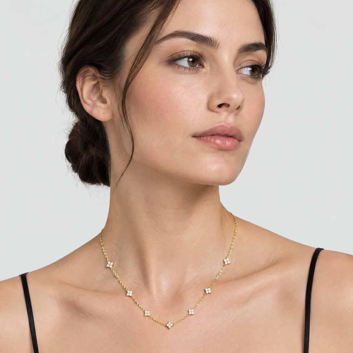 Lina Dainty Station Necklace