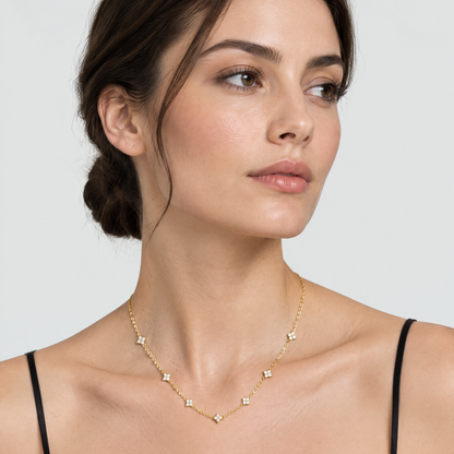 Lina Dainty Station Necklace
