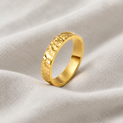 Sandra Hammered Gold Ring