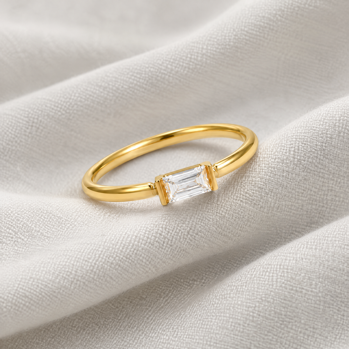 Rosa Crystal Dainty Ring