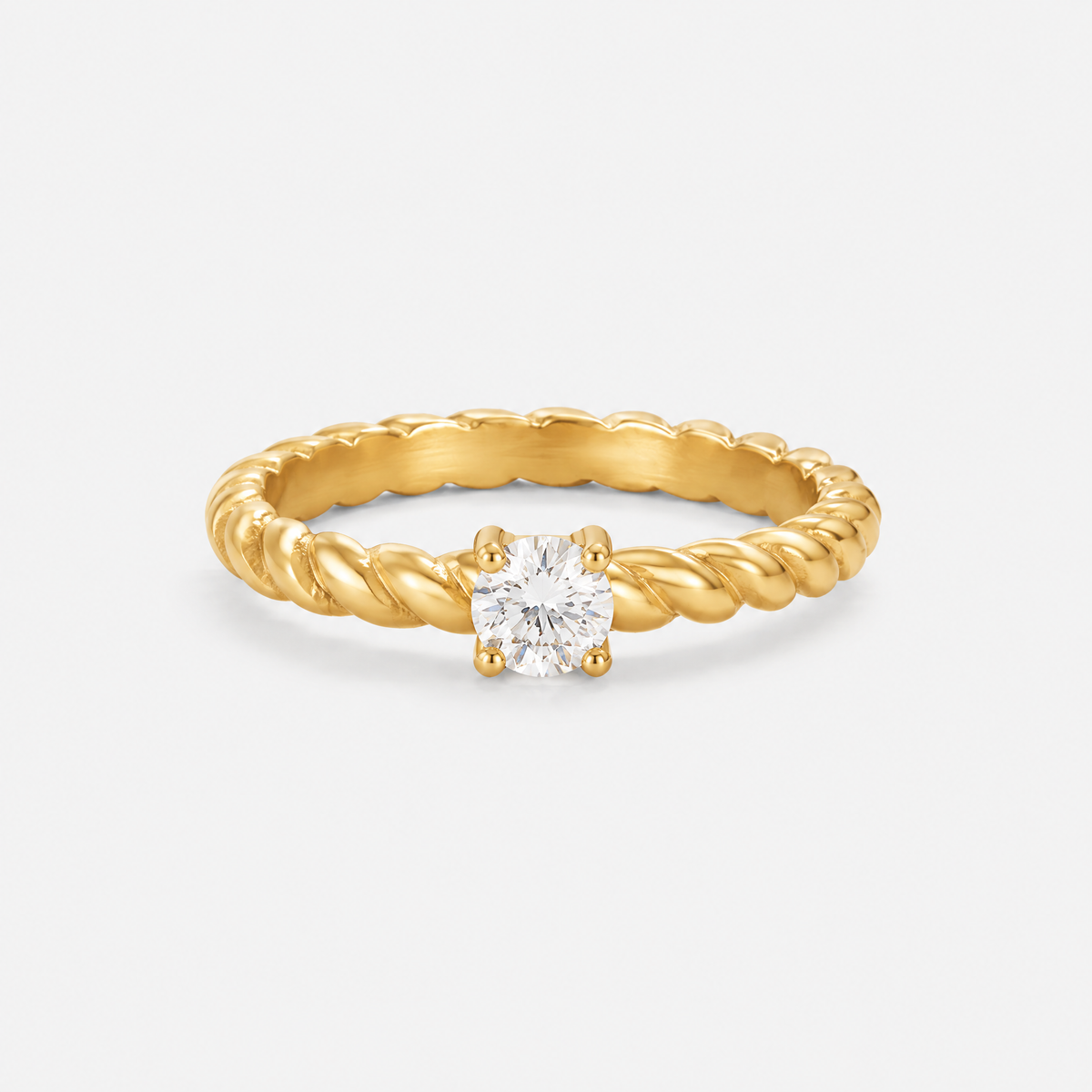 Como Twisted Crystal Ring