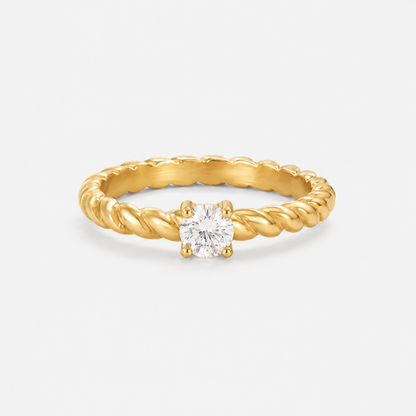 Como Twisted Crystal Ring
