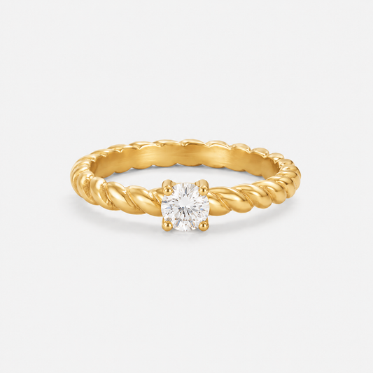 Como Twisted Crystal Ring