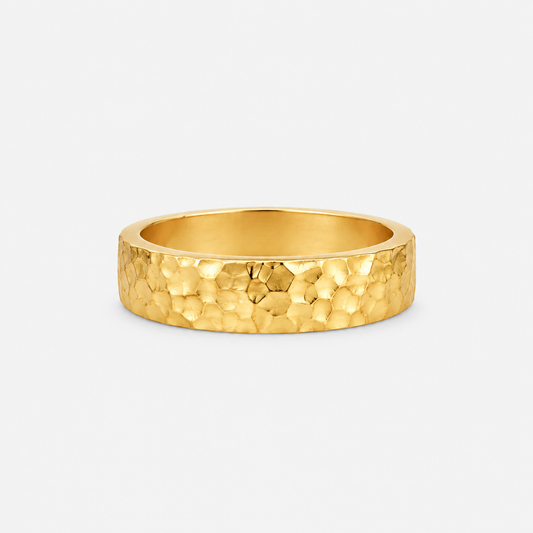 Sandra Hammered Gold Ring