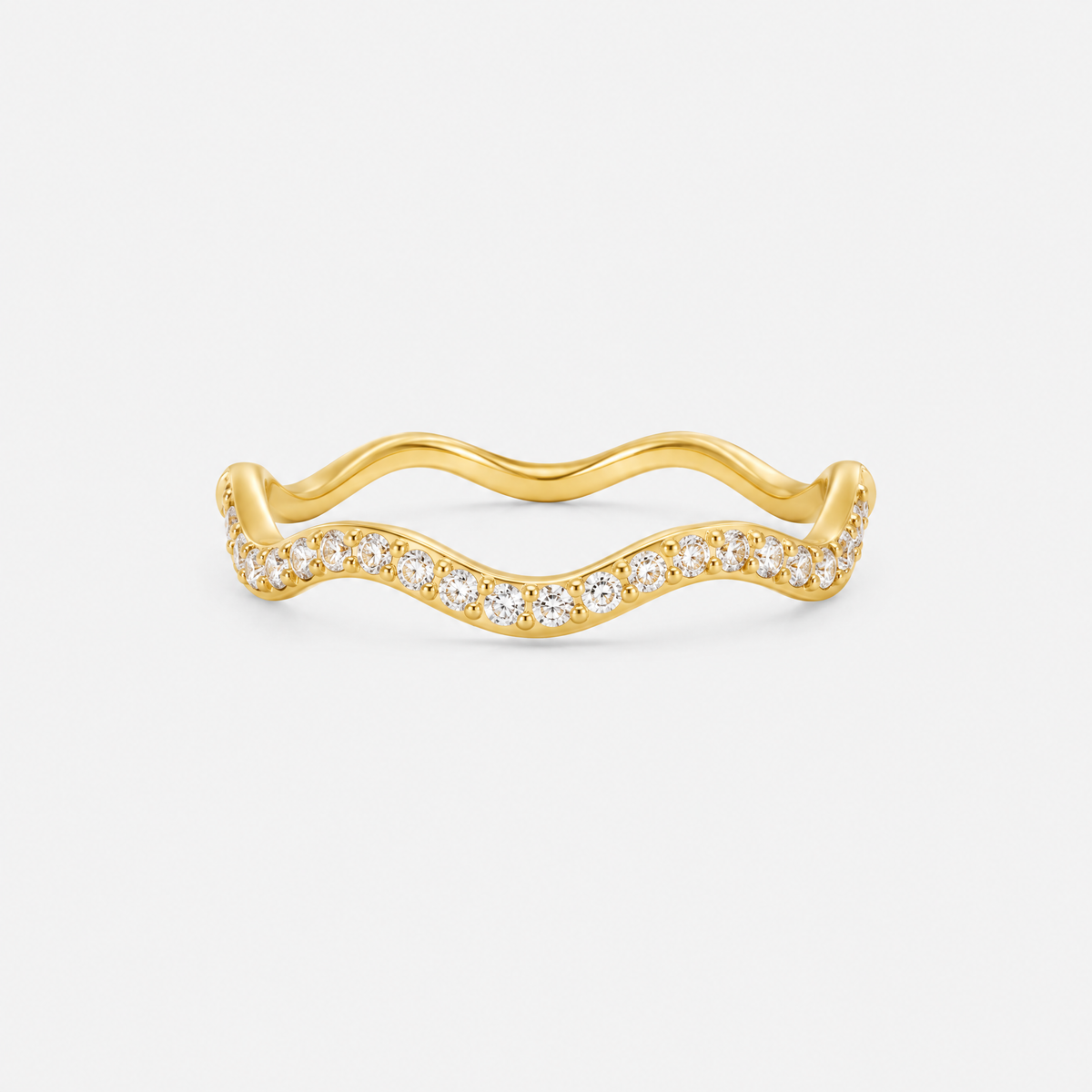 Amber Gold Wave Ring