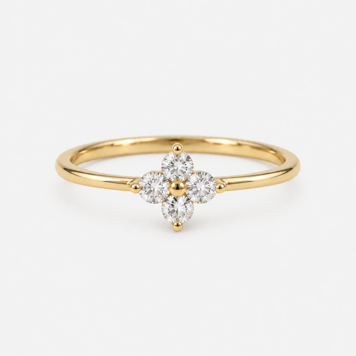 Lina Clover Crystal Ring