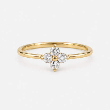 Lina Clover Crystal Ring