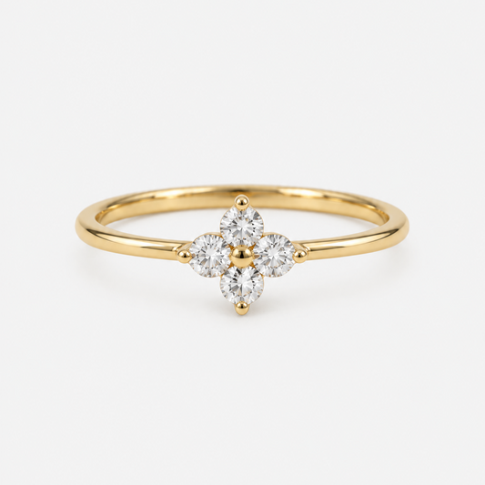 Lina Clover Crystal Ring