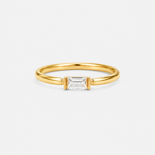 Rosa Crystal Dainty Ring