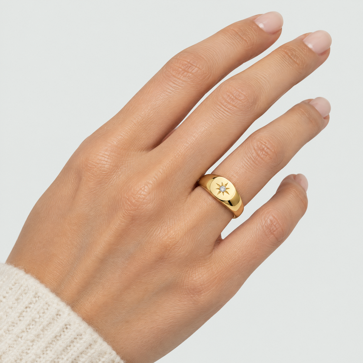 Noelle Starburst Gold Ring