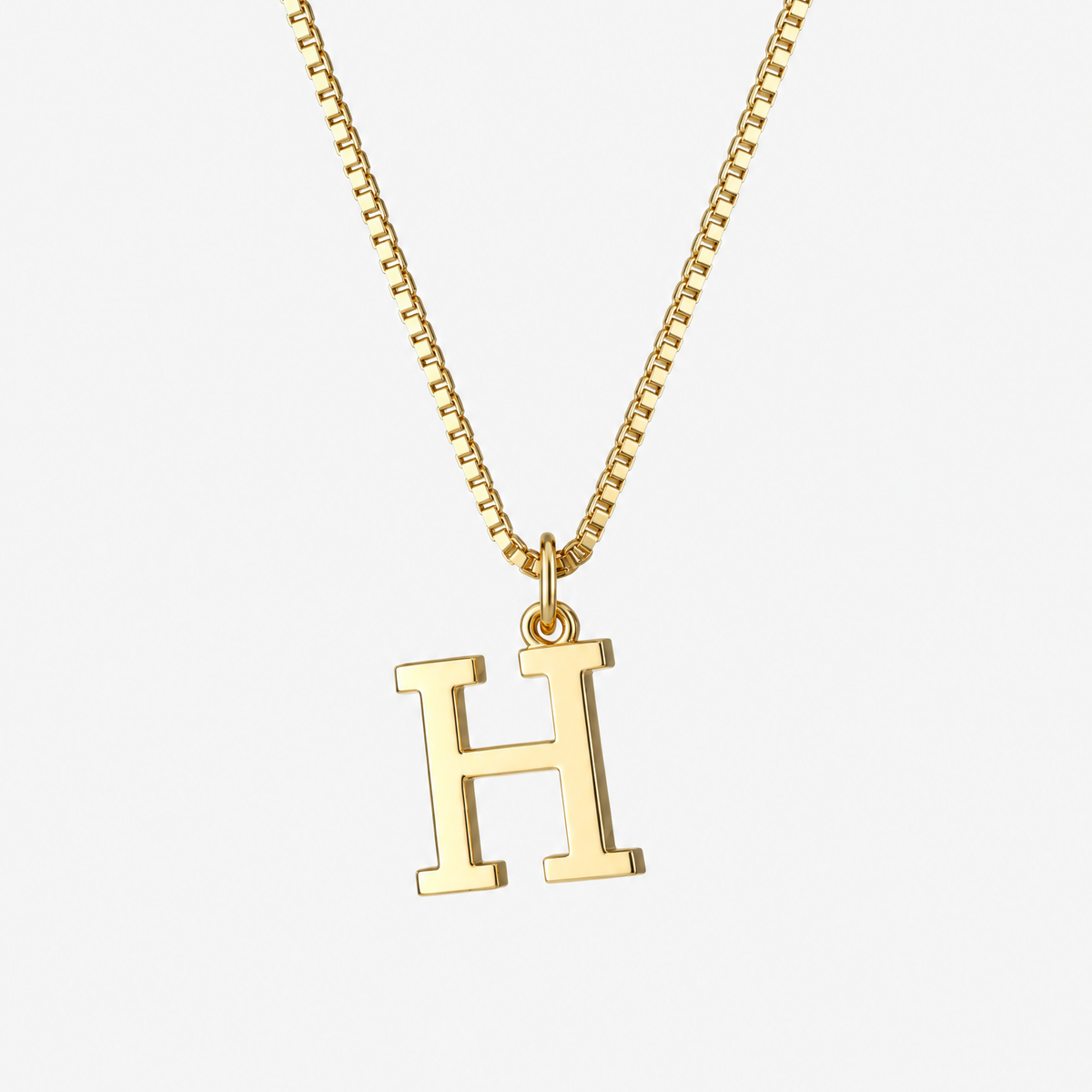 Initial Gold Pendant Necklace