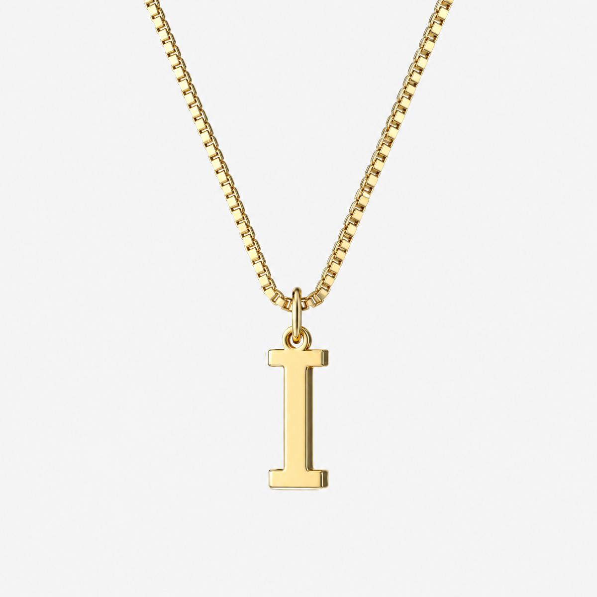 Initial Gold Pendant Necklace