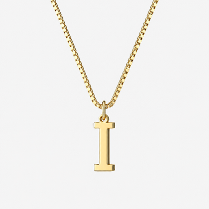 Initial Gold Pendant Necklace