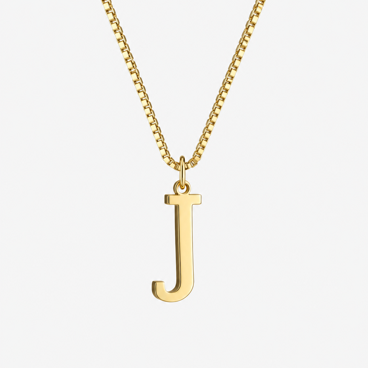 Initial Gold Pendant Necklace