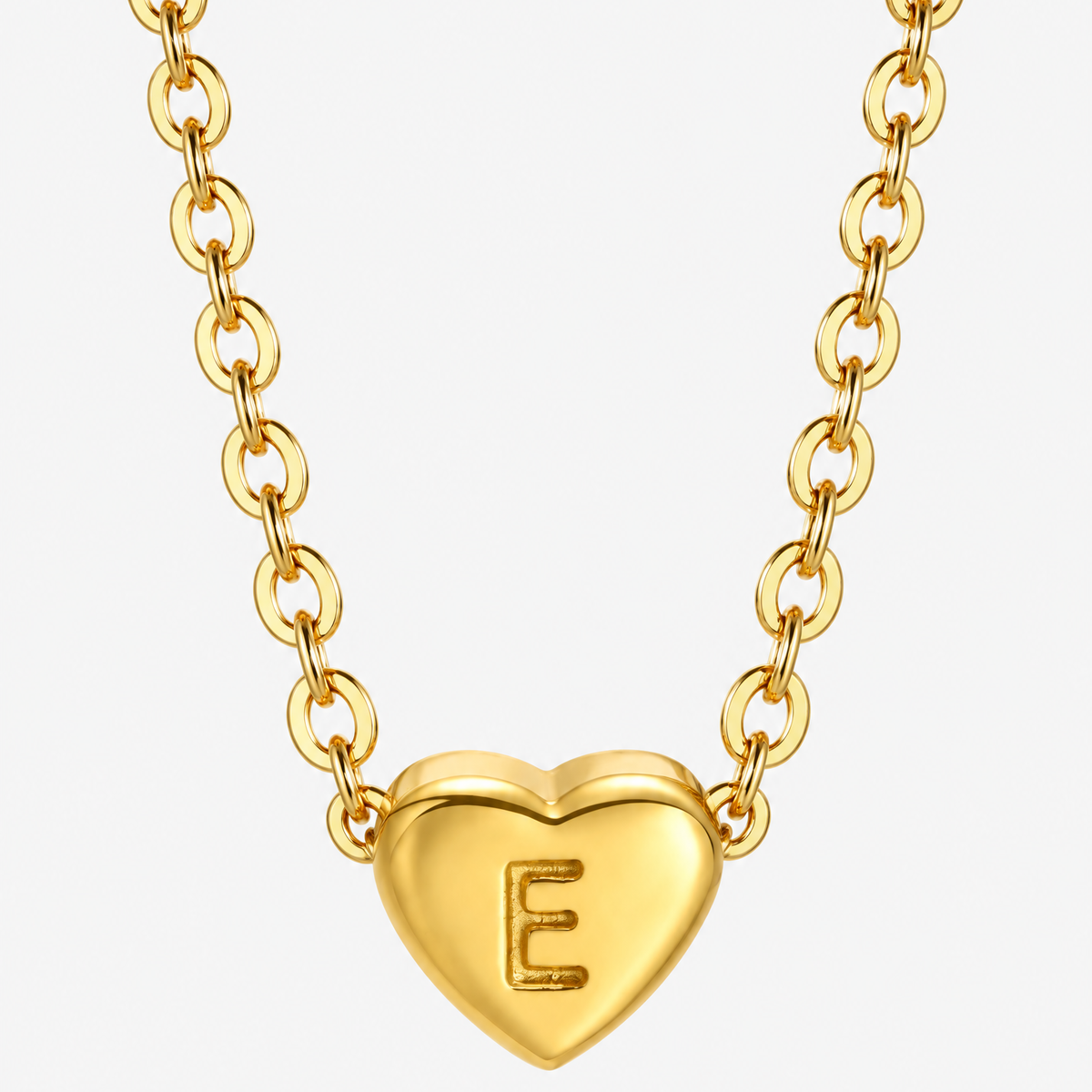 Initial Heart Pendant Necklace