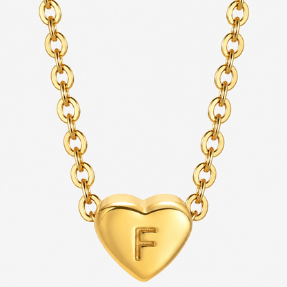 Initial Heart Pendant Necklace