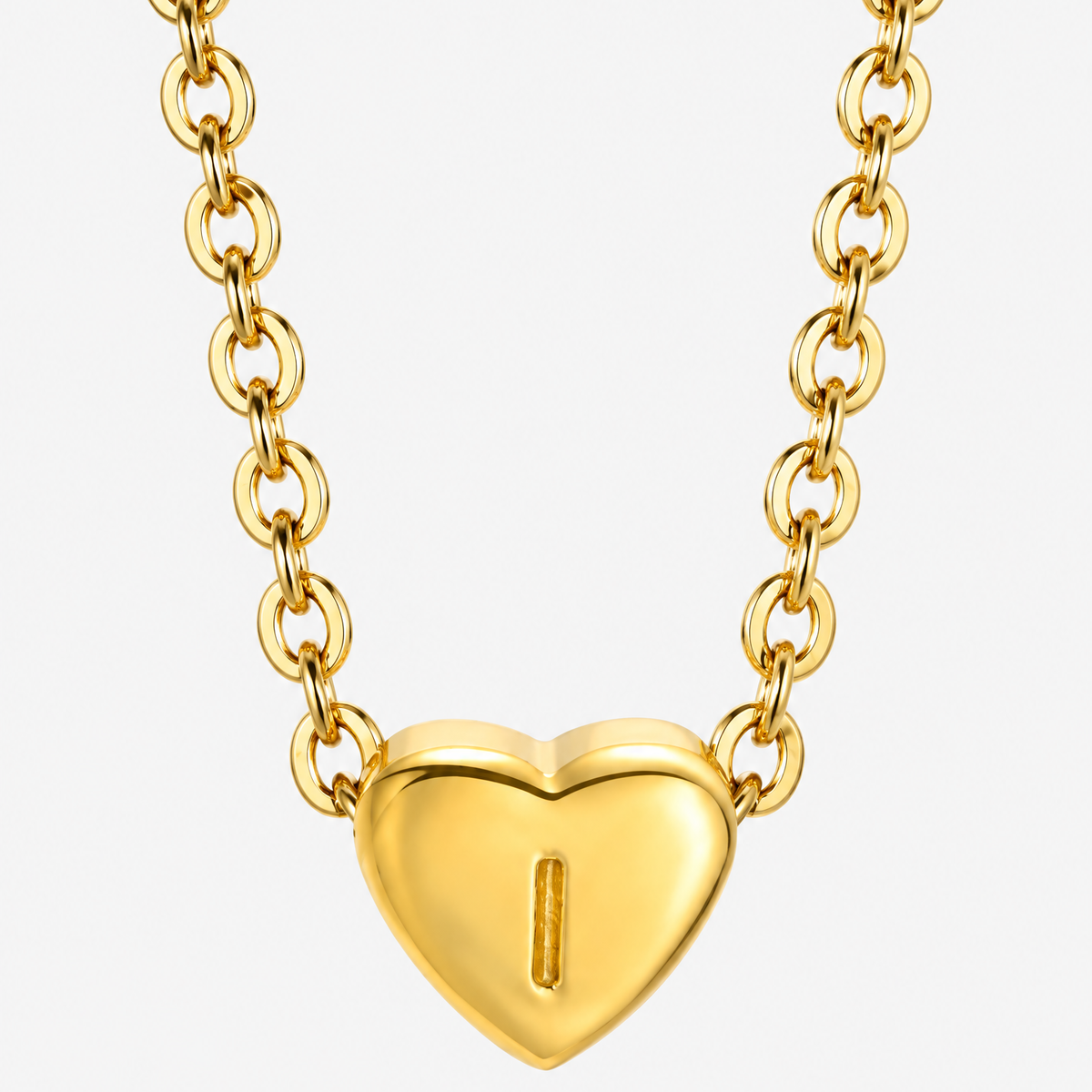 Initial Heart Pendant Necklace