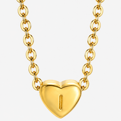 Initial Heart Pendant Necklace