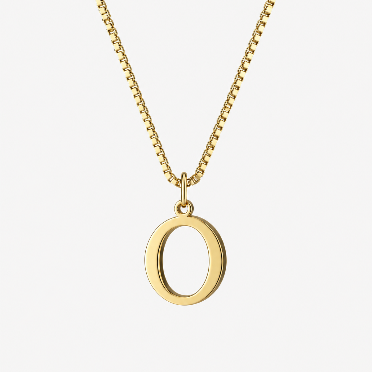 Initial Gold Pendant Necklace