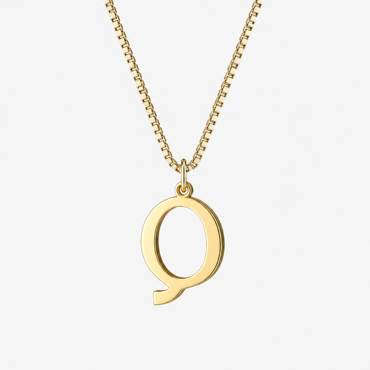 Initial Gold Pendant Necklace