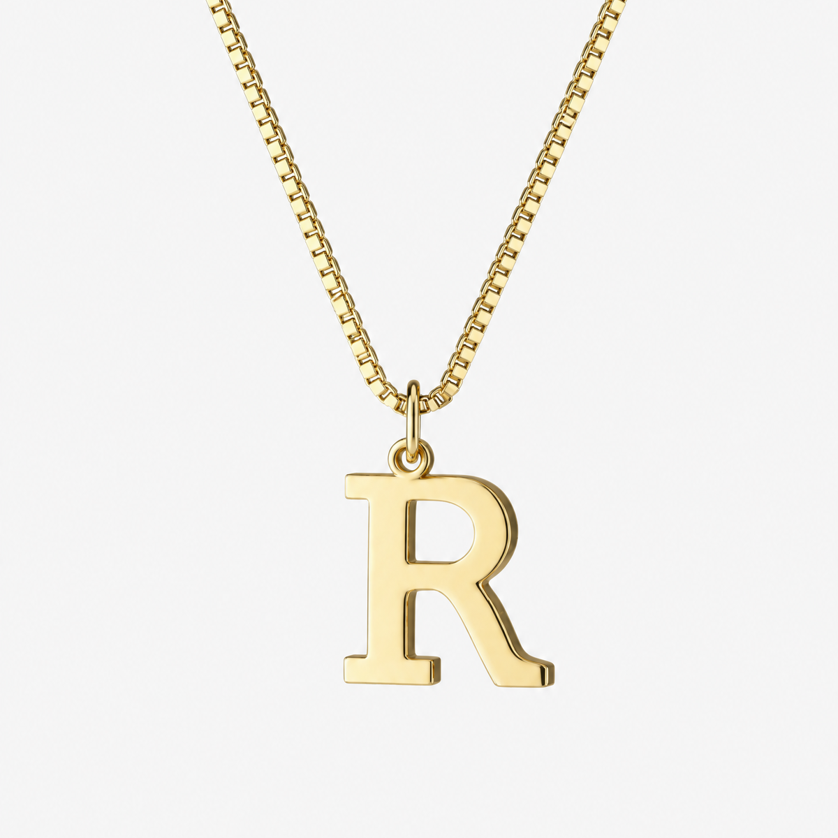 Initial Gold Pendant Necklace