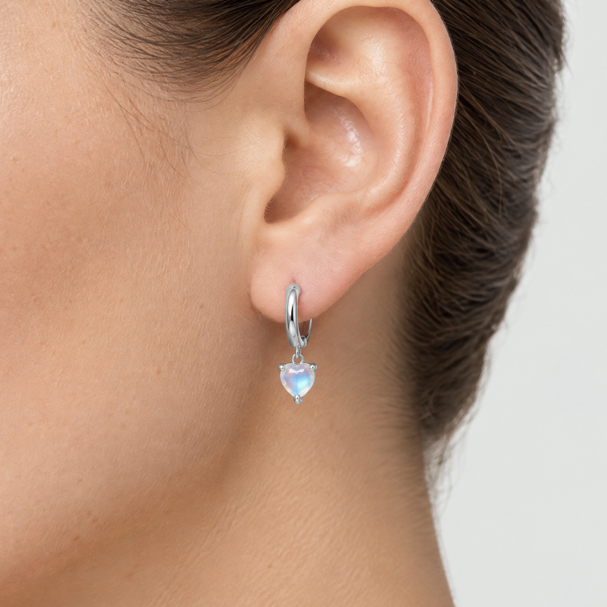 Vera Silver Crystal Hoop Earrings