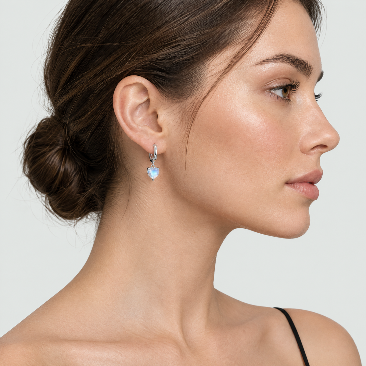 Vera Silver Crystal Hoop Earrings