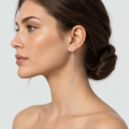 Celeste Silver Drop Earrings