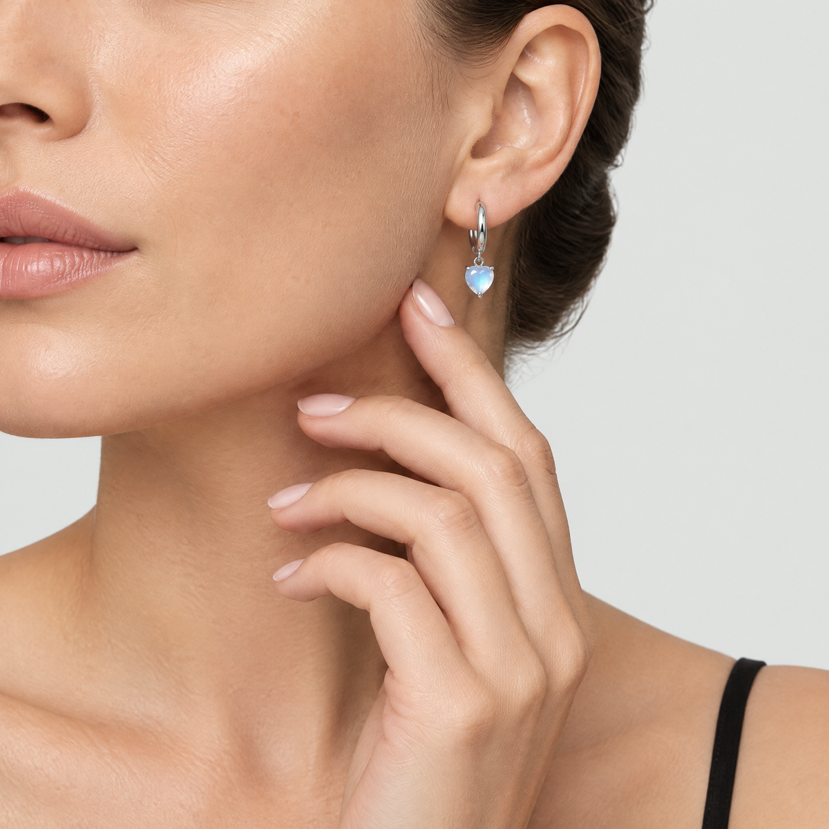 Vera Silver Crystal Hoop Earrings