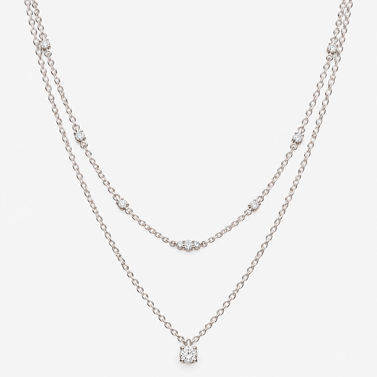 Ivy Silver Pendant Necklace Set
