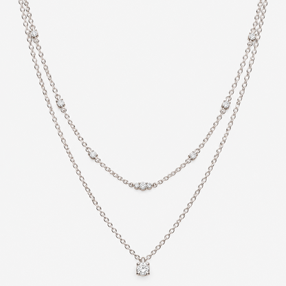 Ivy Silver Pendant Necklace Set