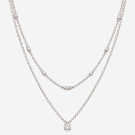 Ivy Silver Pendant Necklace Set