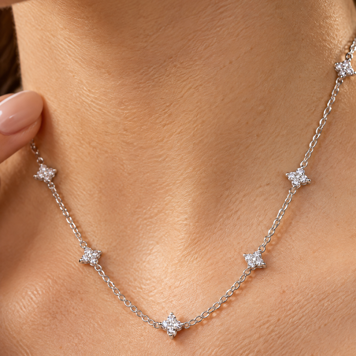 Lina Dainty Station Necklace