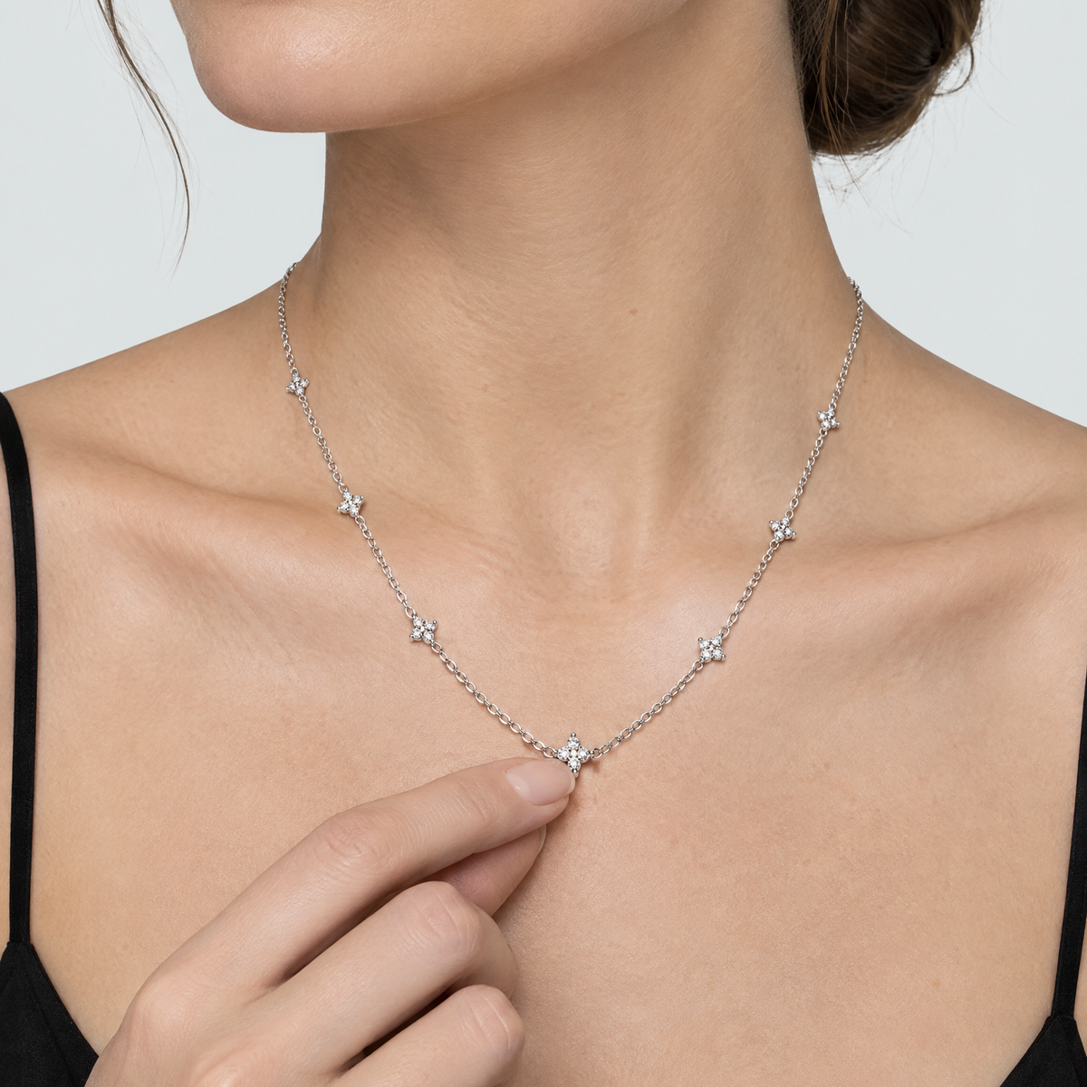 Lina Dainty Station Necklace
