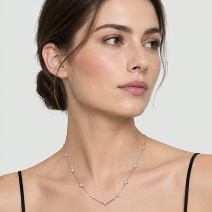 Lina Dainty Station Necklace