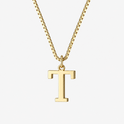 Initial Gold Pendant Necklace