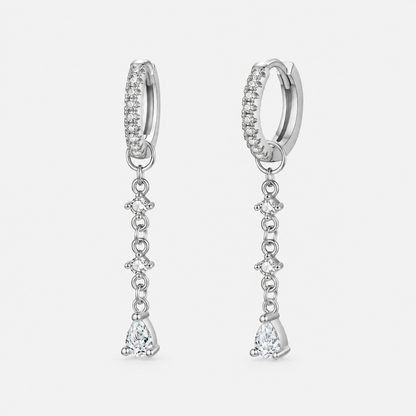 Talia Silver Crystal Drop Earrings